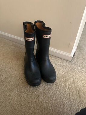 Hunter Matte Black Mid-Calf Rubber Boots